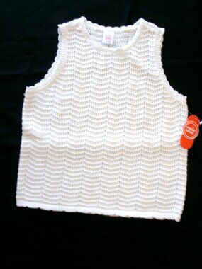 CREAM KNIT TANK SWEATER